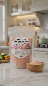 NUTRILICIOUS Himalayan Pink Rock Salt (Fine) 400g for Garam Himalaya Garam Halus Fine Salt