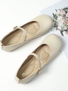 รองเท้าส้นแบน Mary Janes ไซส์ใหญ่ สำหรับผู้หญิง ทรงหัวมน ส้นแบน ดีไซน์เรียบง่าย สวมใส่สบาย รองเท้าแฟชั่นสำหรับผู้หญิง
