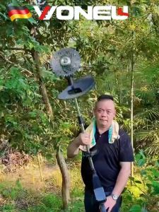 【รับประกันคุณภาพ】เครื่องตัดหญ้า เครื่องตัดหญ้าไฟฟ้า ไร้สาย 3880W ลิเธียมแบตเตอรี่*2 48000mah ใช้งานนาน เครื่องตัดหญ้าใช้แบต พกพา น้ำหนักเบาและพกพาสะดวก เครื่องเล็มหญ้า กำจัดวัชพืชอย่างมีประสิทธิภาพ lawn mower