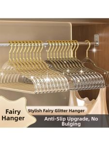 MOLORE | Transparent Glitter Acrylic Non-Slip No-Bump Clothes Hanger