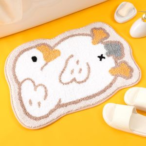 VIKAMA Cute Cartoon Imitation Cashmere Carpet Soft Absorbent Bathroom Floor Mat Childrens Bedroom Kitchen Floor Mat Home Decor