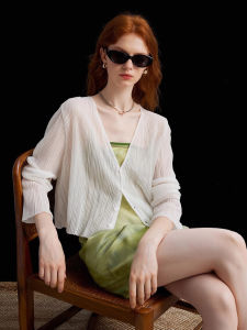ZHILU | Áo Khoác Chiffon Tay Ngắn Chống Nắng