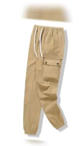 98069# Casual work pants new style pants with button design