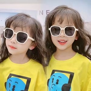 Kacamata Anak Bingkai Persegi Lensa Hitam untuk Usia 1-12Tahun gaya korea Style Fashion