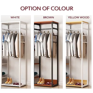 🇸🇬 <LazMall> Korean Concept Open Wardrobe/Coat Rack/Wardrobe/Clothes Rack/Bedroom Sturdy Metal Steel Pipe Clothes Hanging Floor Standing