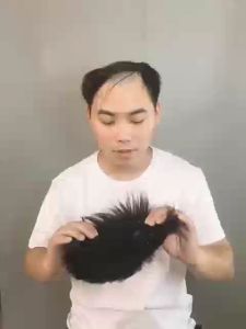 วิกผมผู้ชายผมสั้น และไม่มีรอยขีดข่วนผมชายผมยาวสลวย