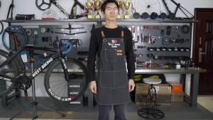 Tây đi xe đạp sửa chữa xe đạp bảo trì tạp dề với túi cho hội thảo kỹ thuật viên nhà bếp nhà hàng vải Tạp dề làm việc đồng phục