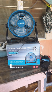 COOER 21V Portable Desk Fan 20000RPM 500W Adjustable Speed Brushless Motor with Lithium Battery & AC Adapter - 5 Year Warranty