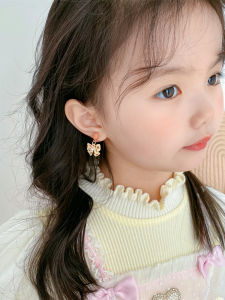 ต่างหูแบบกีบสำหรับเด็กผู้หญิง เครื่องประดับแฟชั่นแบบไม่เจาะหู ป้องกันการเจ็บปวด สำหรับเด็กผู้หญิง ต่างหูแบบกีบสไตล์เจ้าหญิง
