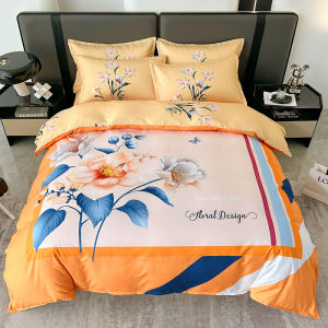 Thickened Pure Cotton Floral Bedding Four-Piece Set Wedding Couples Bed Sheets Quilt Covers Three-Piece Set Chinese Style