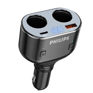 Philips | Đầu Chuyển Sạc Xe Hơi Siêu Nhanh 1 đến 3 Cổng