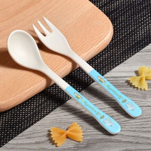 ZHIZHOU | Bamboo Fiber Childrens Cutlery Set Spoon Fork Set