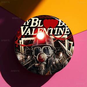Unique style band My Bloody V-ValentineS Round Button Pins Slogan Creative Brooches Backpack Clothes Decoration Fashion Cartoon