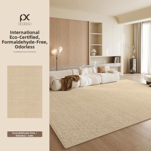 XIANGSU | Living Room Carpet Water Resistant Easy Clean No Wash Cream Color