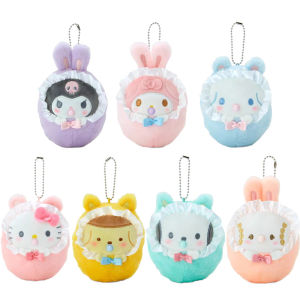ZEEMIN Halloween Christmas Sanrio Yugui Dog Pacha Dog Swaddle Baby Rabbit Ear Stuffed Plush Toy Pendant Keychain Anime Cute Cartoon Doll