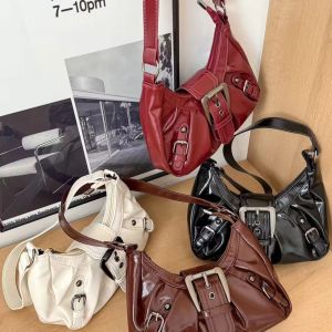 Retro Y2K  Pleated Hobo Shoulder Bag for Women Hot Selling Maillard Style Underarm Bag Clutch Handbags for Travel Work Shopping