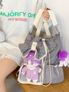 Túi Đeo Vai Dung Tích Lớn Phong Cách Nhật Bản Thiết Kế Độc Đáo Túi Đựng Đồ Chơi Búp Bê Túi Đeo Vai Nylon Màu Trơn Cho Thanh Thiếu Niên