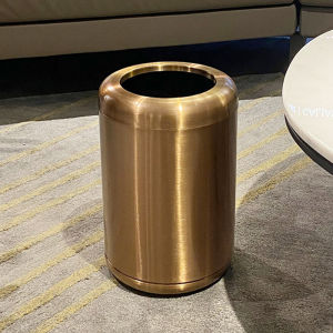 8L/10L uncovered bathroom trash can made of stainless steel anti-rust and anti-fingerprint suitable for home bedroom living room and toilet