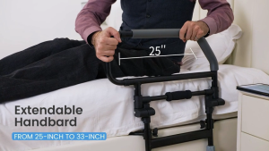 Anti-Fall Guardrail Bedside Safety Handrail Elder Patients Pregnant Disabled Foldable Grab Bar