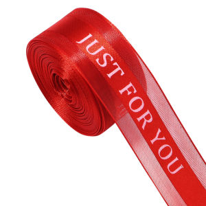 Ruy Băng Lụa Voan Chữ Cái Tiếng Anh Just For You Màu Sắc Trang Trí Bánh Sinh Nhật Hoa Gói Quà Rộng 2.5cm Chất Liệu Polyester Dùng Trang Trí Phụ Kiện Tóc