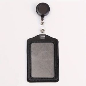 Retractable lanyard badge reel horizontal vertical business card protectorwith retractable lanyard pull tab ID card holder