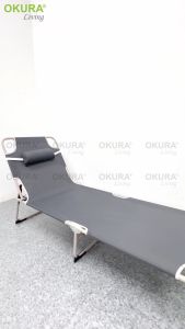 OKURA Camping bed Folding Sofa Bed Foldable Lazy Chair Sleeping Adjustable Lounge Chair Single Bed Kerusi Katil Malas