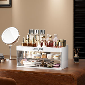 กล่องเก็บเครื่องสำอางแบบจุของได้เยอะขนาดโต๊ะทำงานแบบใหม่ปี 2025 ความจุขนาดใหญ่ ครีมบำรุงผิว อุปกรณ์เสริมสำหรับโต๊ะทำงาน