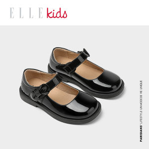 Ellekids Princess Shoes for Girls Soft Bottom Performance Black Kids Shoes Spring Autumn Childrens Footwear Magic Tape Closure