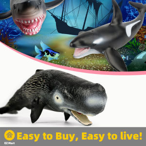 【Fast Shipping】 Sea Life Simulation Animal Model Pilot Shark Whale Beluga Humpback Dolphin Action Toys Figures Kids Educational Collection Gift Marine-Life-Model