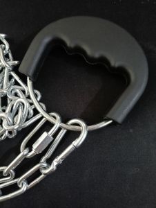 ที่จับโซ่จูงสุนัข(หุ้มยางซิลิโคนดำ) ตัวจับโซ่จูงหมา