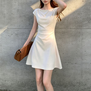 PIAOYA | Summer Short Sleeve Round Neck Design A-Line Skirt