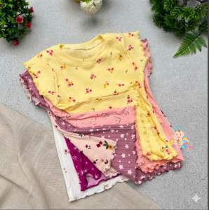Kids Lettuce Style Crop Top for Girls 1-3 Years Old-Modern DesignLightweightand Comfortable-Baby