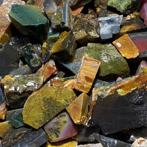 Batu akik campur termurah / bahan batu akik acak / bongkahan batu akik