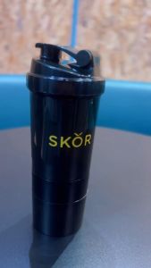 Premium RIGID FITNESS Odour-proof Leakproof BPA-Free PP & Stainless Steel Heat-Resistant Protein Shaker Bottle with Blender Whisk