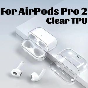 Transparent Wireless Earphone Charging Cover for Apple AirPods Pro 2 Protective Case TPU/PC Bluetooth Headset Case