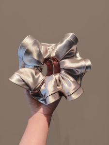 Elegant Sweet Satin Hair Ties & Wood Grain Edge French Style Hair Bands Headbands for Women Girls Hair Accessories