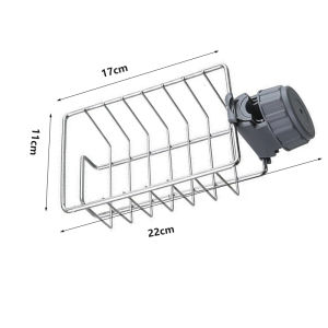 1/2pcsKitchen Sink Storage Rack Faucet Storage Rack Sponge Rag Drain Basket Bathroom Soap Rack Kitchen Bathroom Accessories