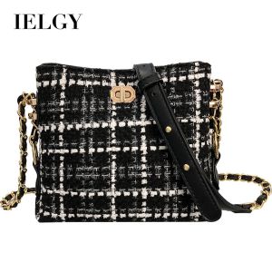IELGY Ladies Fashion All-Match Chain Cross-Body Bucket Bag