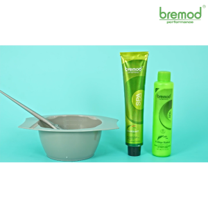 BREMOD 6.17 Honey Tea Brown Bio Organic Hair Color 100ml Hair Dye + Oxidizing Cream Set All-In-One Kit BR-R301-6.17