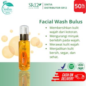 SR12 Facial Wash With Bulus Sabun Cuci Muka Untuk Wajah Glowing Serta Kulit Berminyak 100ml
