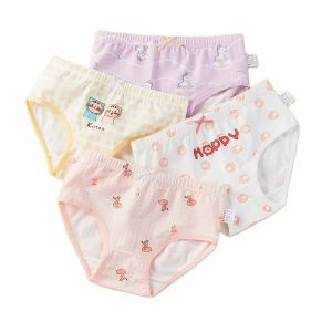 1PC Cartoon Printed Princess Briefs for Girls - Breathable Soft Underpants Toddler Kids Childrens Underwears 2-13 Years