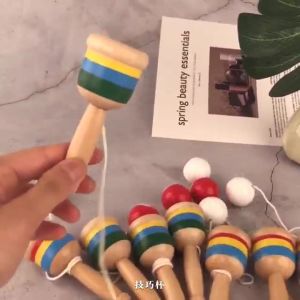 GUK Kendama Cup Ball Game Mainan Edukasi Tangkap Bola Kayu Kendama Wooden Puzzle COD