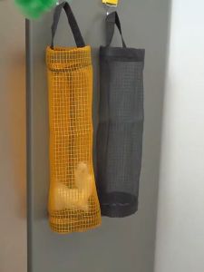 FinDee ที่เก็บถุงพลาสติก แบบตะข่ายแขวนผนัง garbage bag storage