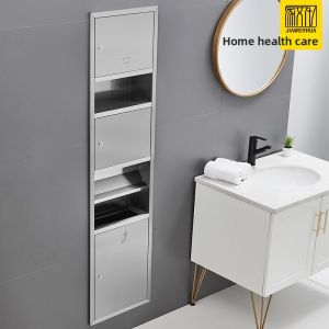 JIAWENHUA | Stainless Steel Combination Paper Dispenser Bin Hand Dryer