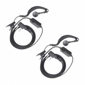 First | Earpiece with Ear Hook Transparent Cable for Intercom In-ear