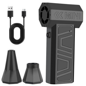 Electric Air Duster 130000RPM Type-C Charging Turbo Blower Car Blowing Snow Jet Fan 4 Gears adjustable Car Accessories