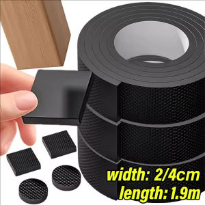 YESPERY 1.9เมตร/ม้วนแผ่นแปะเท้าพลาสติกหุ้มขาเก้าอี้หนาป้องกันการลื่นลดเสียงรบกวนทนต่อการสึกหรอโต๊ะเก้าอี้ผ้าคลุมเฟอร์นิเจอร์แผ่นปิดเสียง