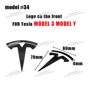 Tesla | Tem Nhãn Dán Logo Xe Tesla Model 3 Model Y Cybertruck SpaceX - Phụ Kiện Trang Trí Lưới Tản Nhiệt Trước & Cốp Sau