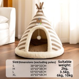 SHENJINGMAO | Thickened Semi-Enclosed Four-Season Washable Cat Bed