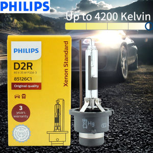 Philips | Philips D2R HID 85126 35W Xenon Standard Headlight 4200K Bright White Light Car Original Lamp ECE Approve 100% Authentic
